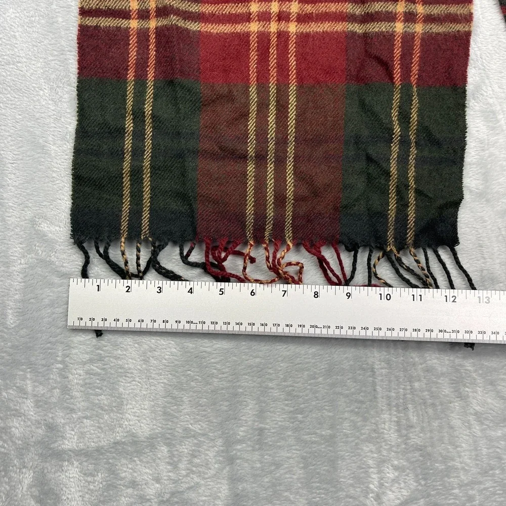 Mens Winter Cashmere Scarf Multi Tartan Plaid Luxurious Accessory Classic Fringe